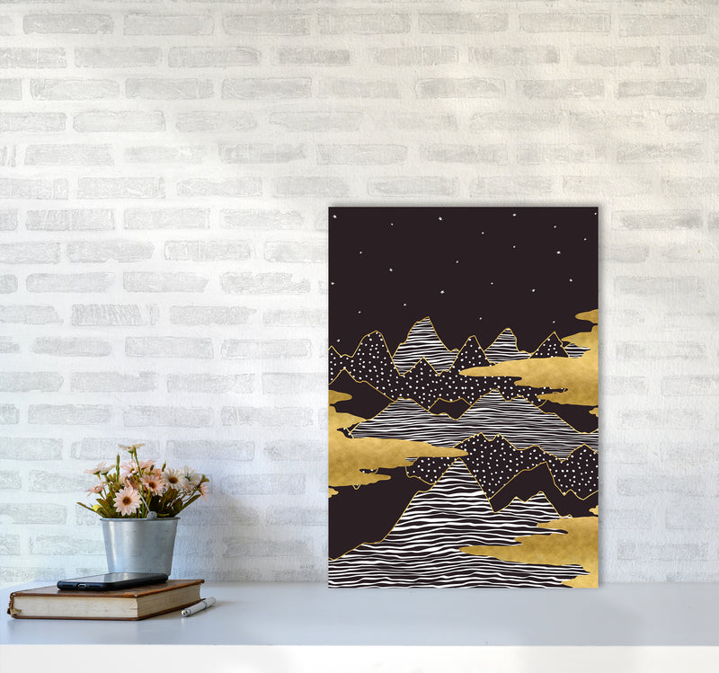Starry Sky Art Print by Kookiepixel A2 Black Frame