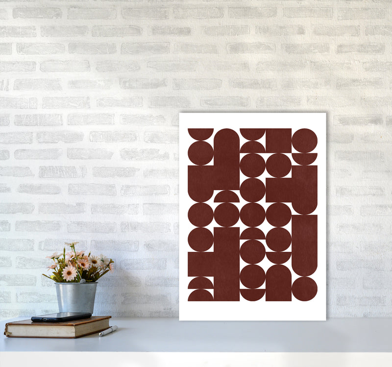Stacked Abstract Art Print by Kookiepixel A2 Black Frame
