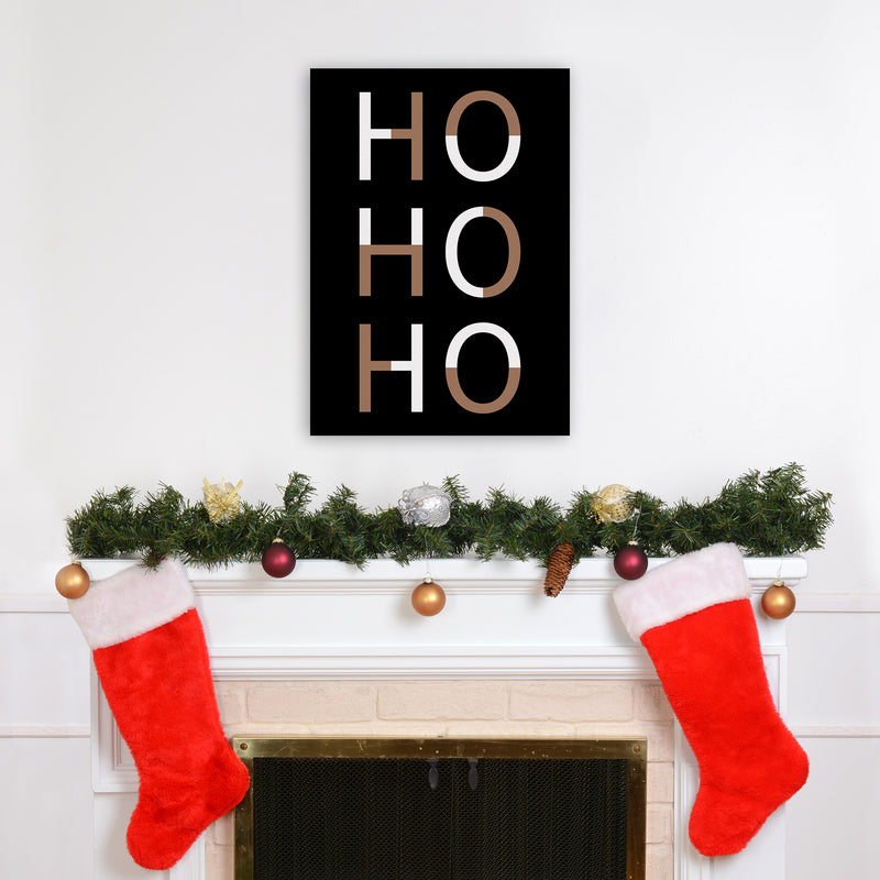 Hohoho Christmas Art Print by Kookiepixel A2 Black Frame
