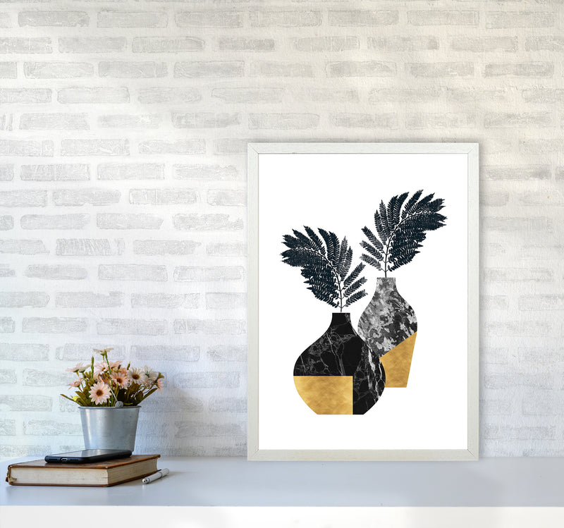 Vases No 1 Art Print by Kookiepixel A2 Oak Frame