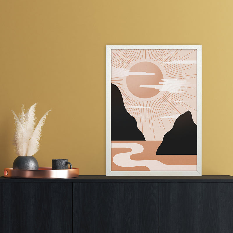 Morning Sunrise No 1 Art Print by Kookiepixel A2 Oak Frame