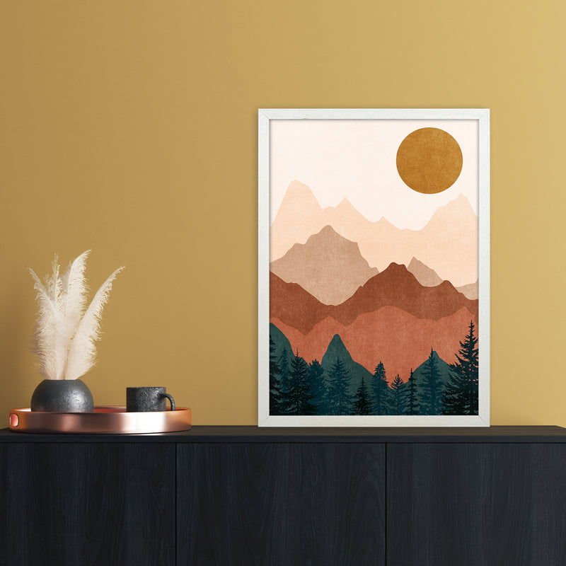 Sunset Peaks No 2 A2 White Frame