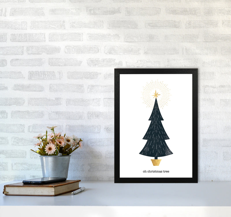 Oh Christmas Tree Christmas Art Print by Kookiepixel A3 White Frame
