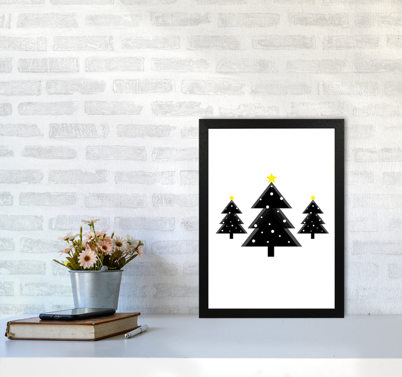 Christmas Trees Art Print by Kookiepixel A3 White Frame
