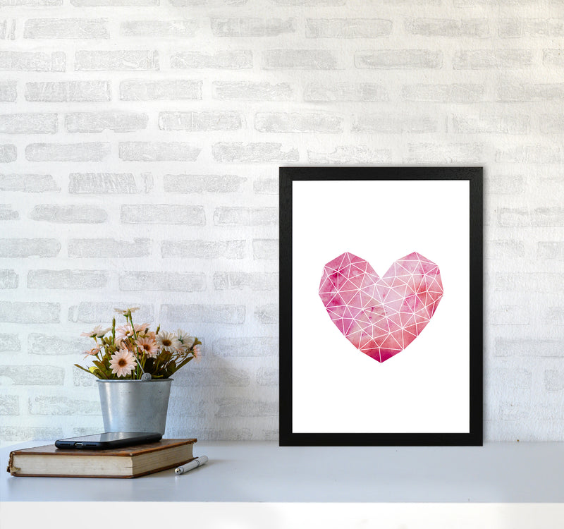 Wire Heart Art Print by Kookiepixel A3 White Frame