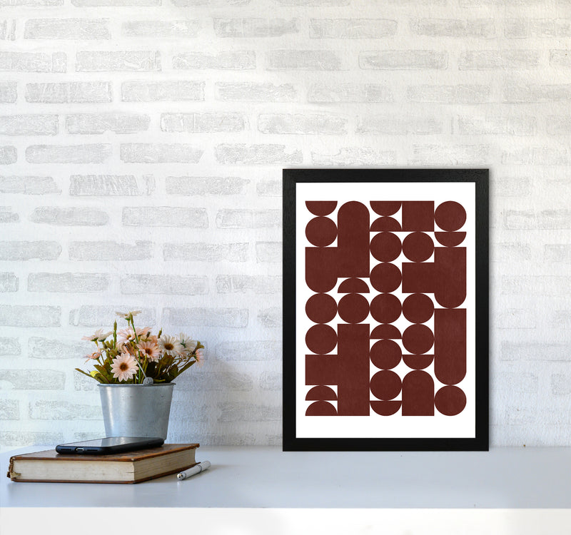 Stacked Abstract Art Print by Kookiepixel A3 White Frame