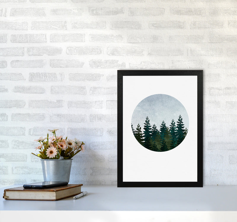 Evergreen Forest Art Print by Kookiepixel A3 White Frame