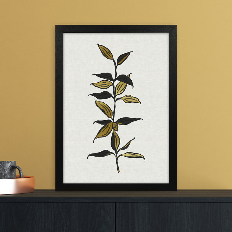 Gold Bamboo Botanical Art Print by Kookiepixel A3 White Frame