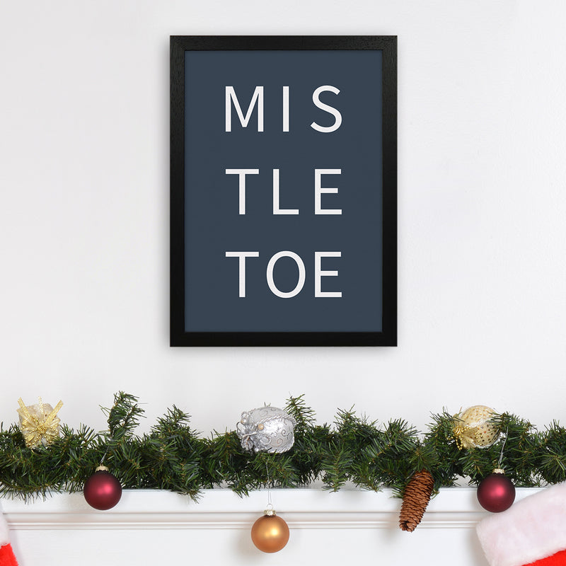Mistletoe Christmas Art Print by Kookiepixel A3 White Frame