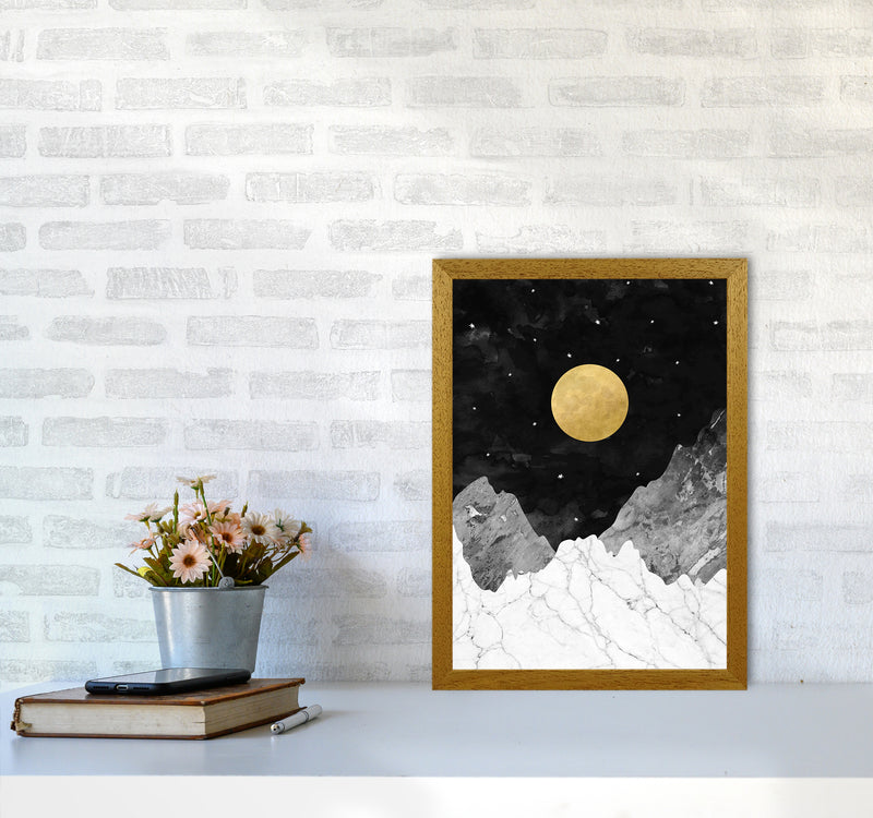 Moon and Stars Landscape Art Print by Kookiepixel A3 Print Only