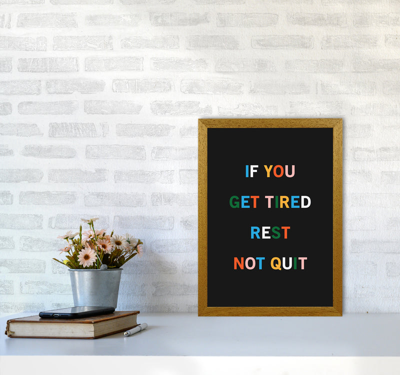 Rest Not Quit Quote Art Print by Kookiepixel A3 Print Only