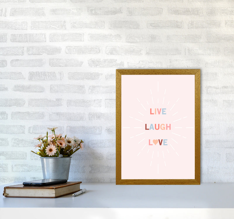 Live, Laugh, Love Quote Art Print by Kookiepixel A3 Print Only