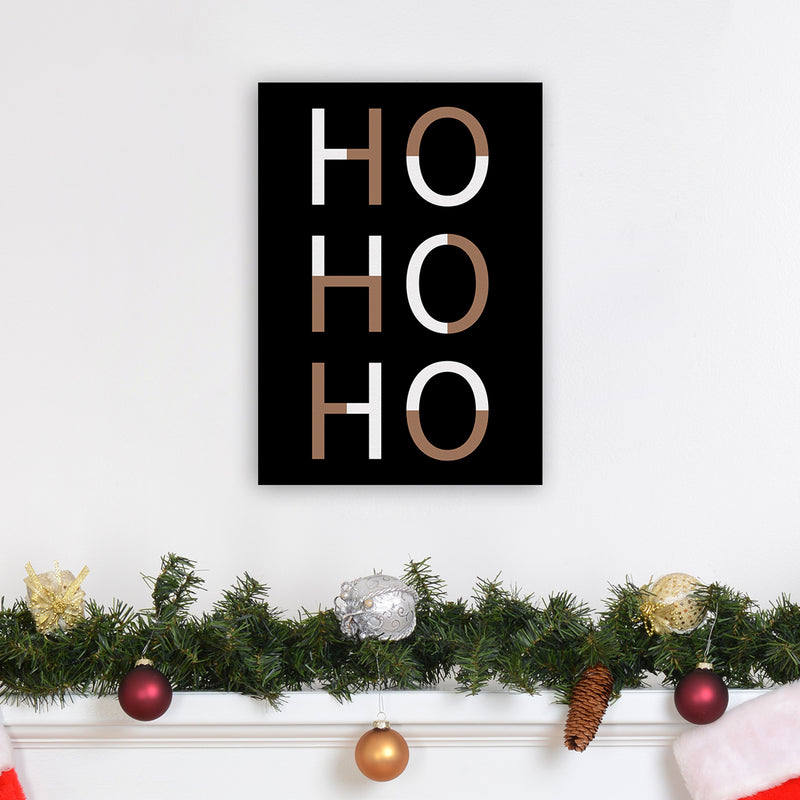 Hohoho Christmas Art Print by Kookiepixel A3 Black Frame