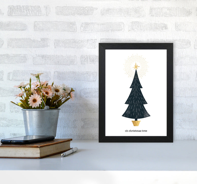 Oh Christmas Tree Christmas Art Print by Kookiepixel A4 White Frame