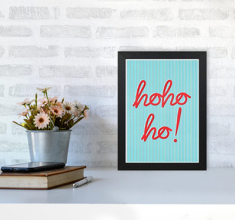 Hohoho Christmas Art Print by Kookiepixel A4 White Frame