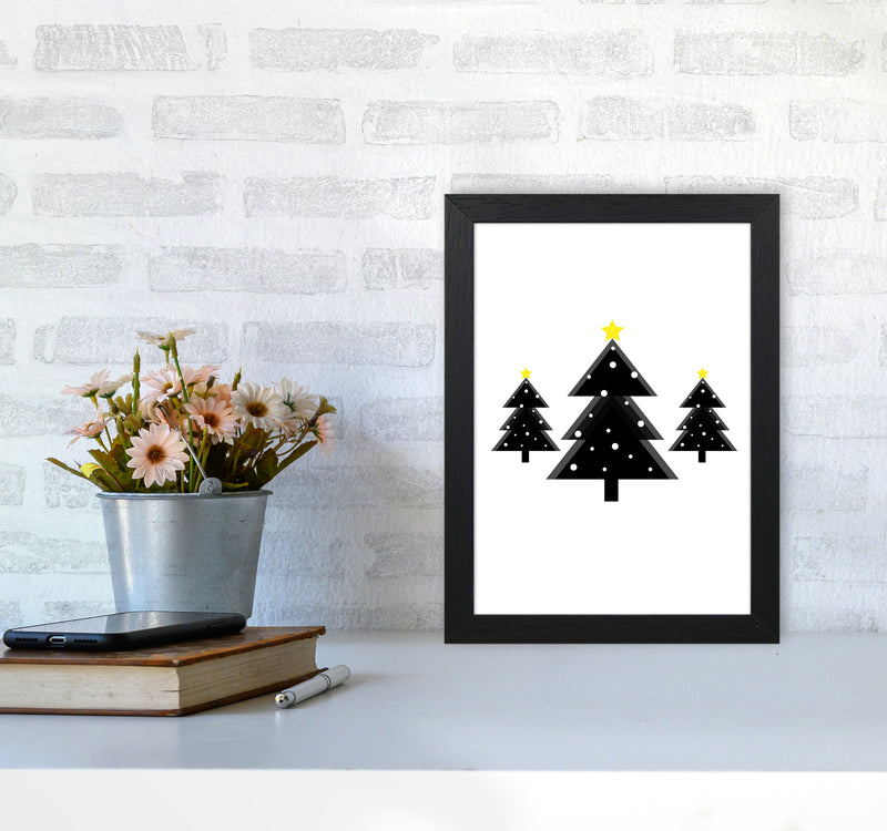 Christmas Trees Art Print by Kookiepixel A4 White Frame