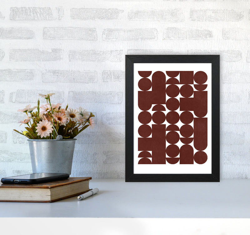 Stacked Abstract Art Print by Kookiepixel A4 White Frame