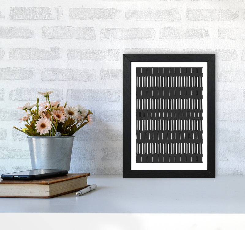 Lines No 1 Abstract Art Print by Kookiepixel A4 White Frame