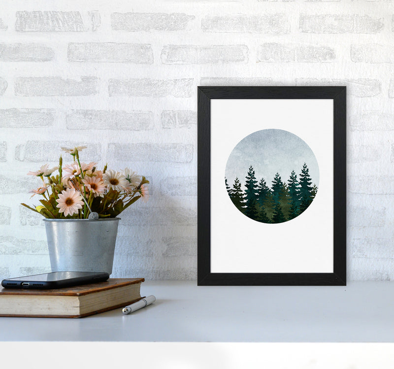 Evergreen Forest Art Print by Kookiepixel A4 White Frame