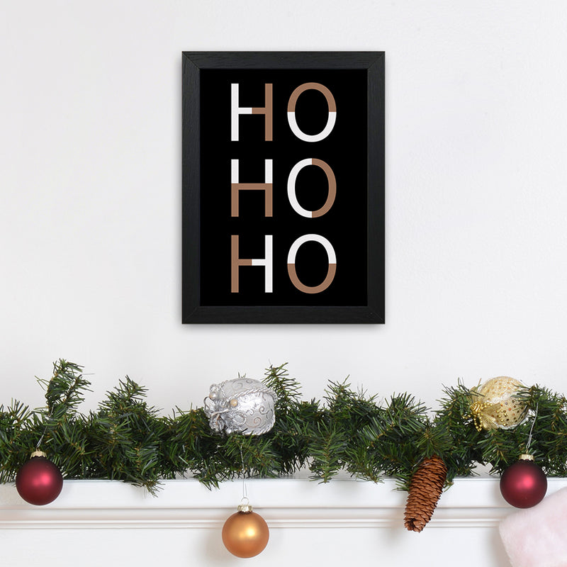 Hohoho Christmas Art Print by Kookiepixel A4 White Frame