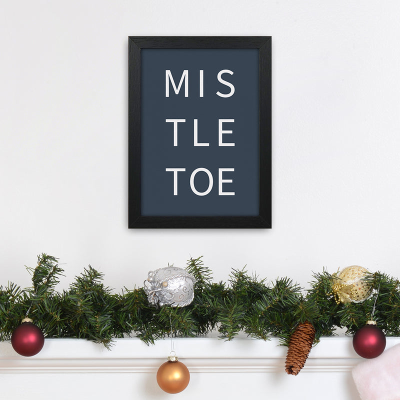 Mistletoe Christmas Art Print by Kookiepixel A4 White Frame