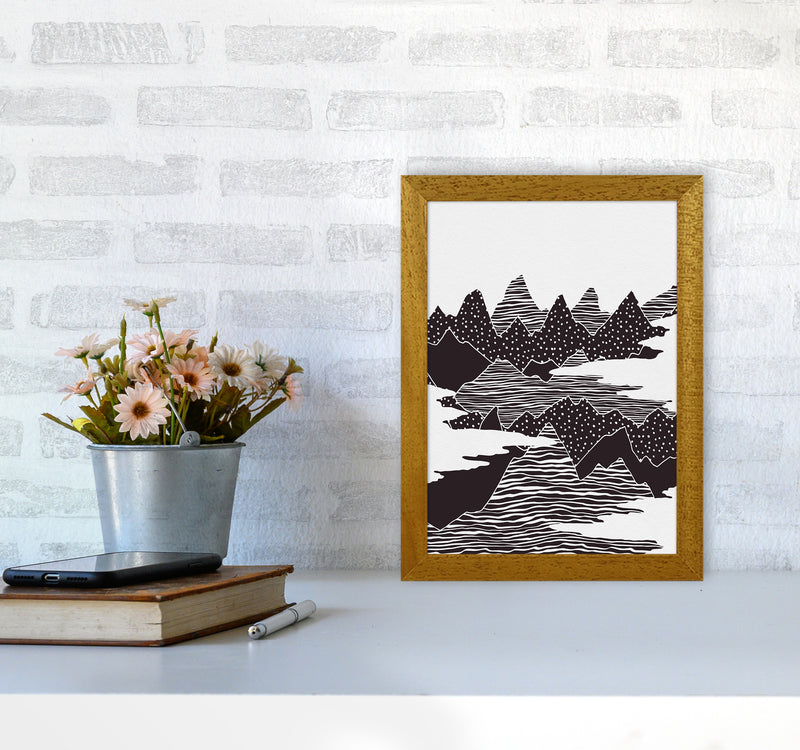 The Peaks Landscape Art Print by Kookiepixel A4 Print Only