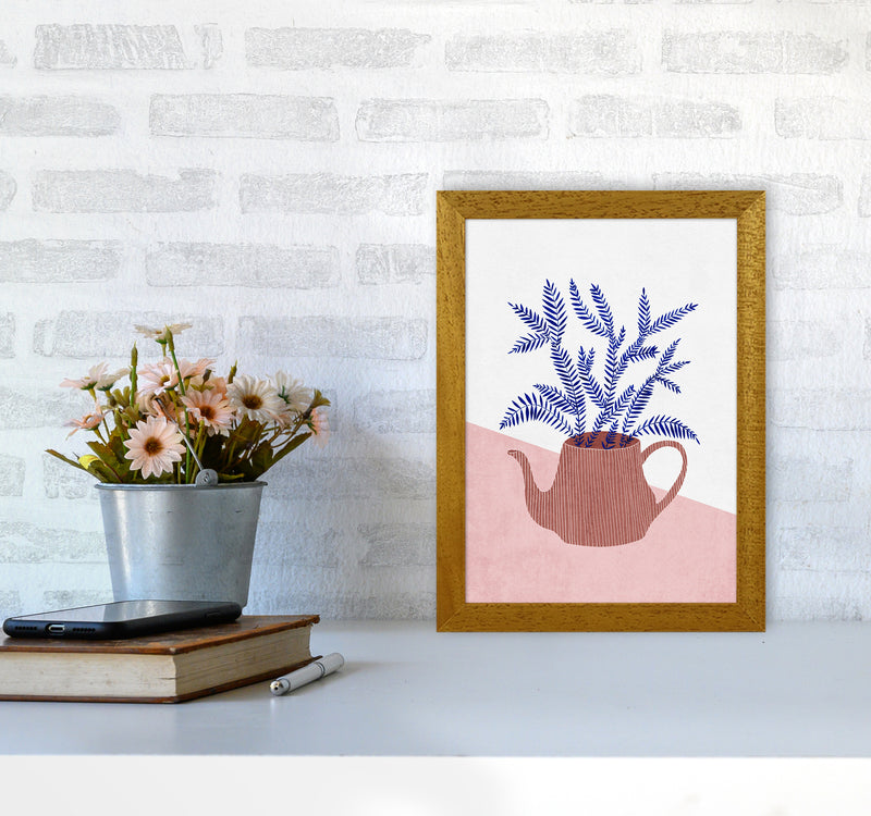 Teapot Planter Art Print by Kookiepixel A4 Print Only
