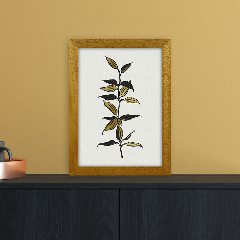 Gold Bamboo Botanical Art Print by Kookiepixel A4 Print Only