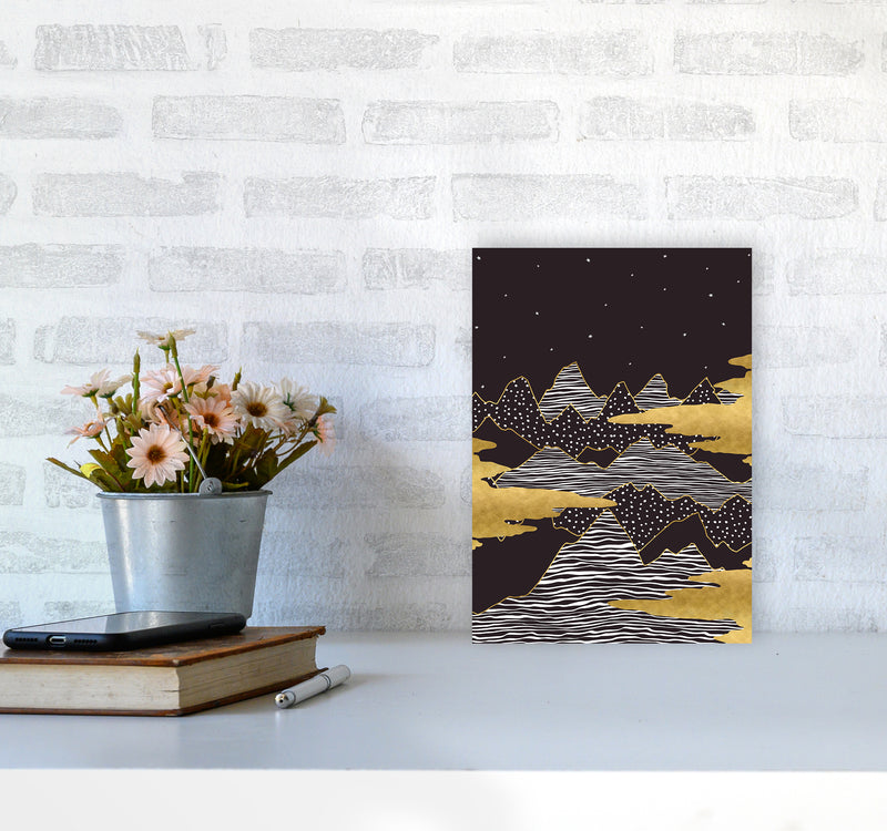 Starry Sky Art Print by Kookiepixel A4 Black Frame