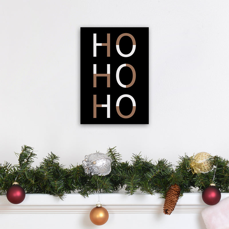 Hohoho Christmas Art Print by Kookiepixel A4 Black Frame