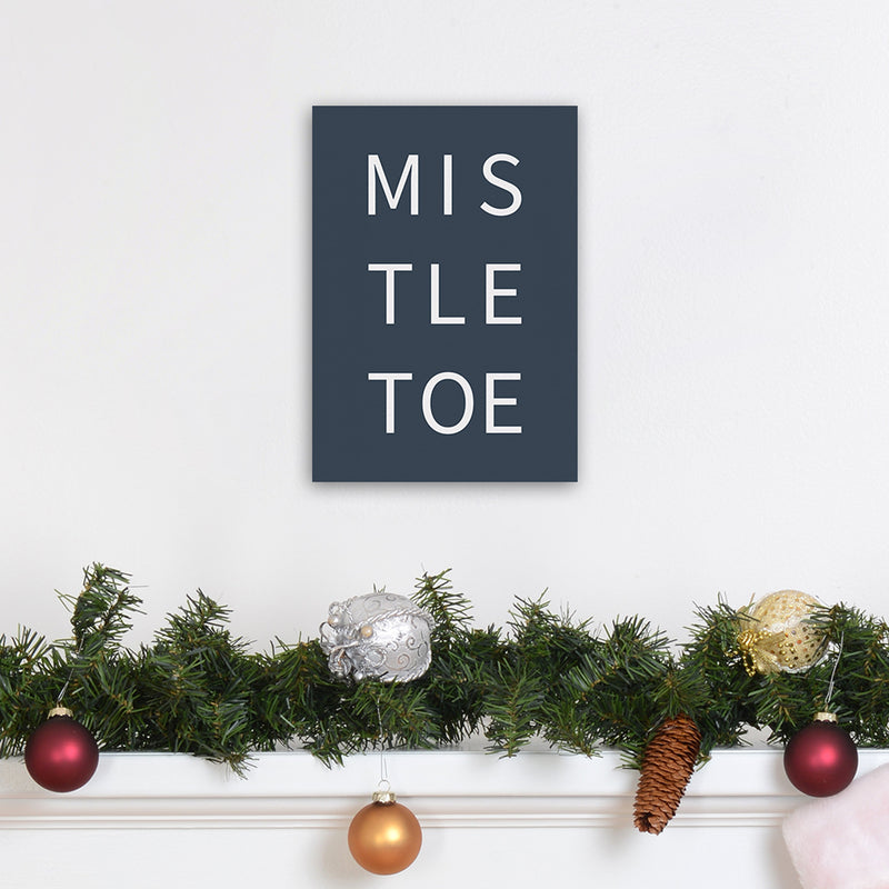 Mistletoe Christmas Art Print by Kookiepixel A4 Black Frame