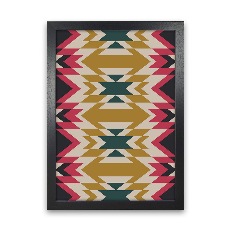 Navajos Print No 2 Abstract Art Print by Kookiepixel Black Grain