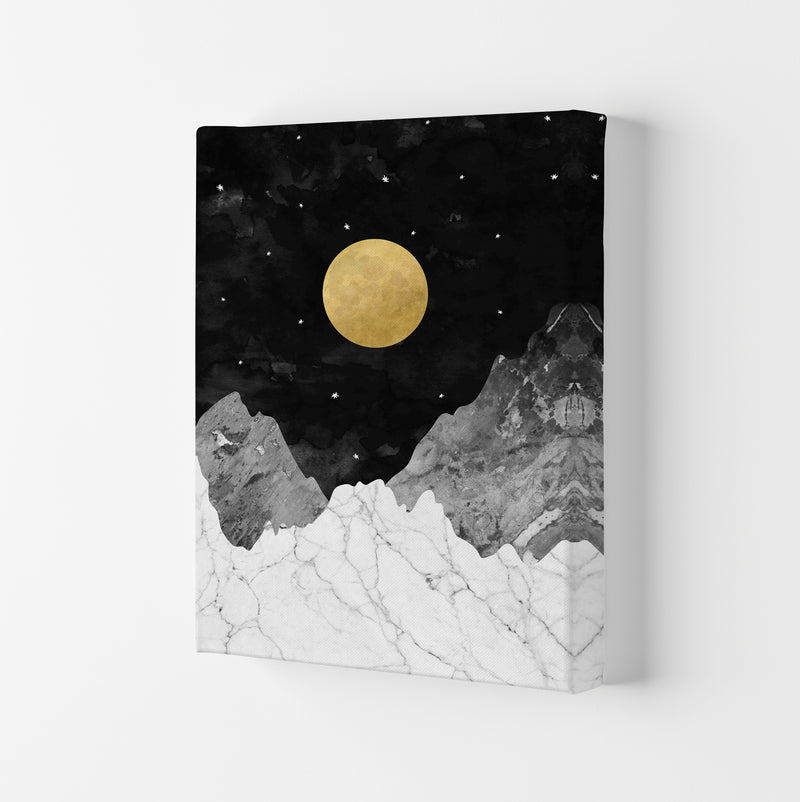 Moon and Stars Landscape Art Print by Kookiepixel Canvas