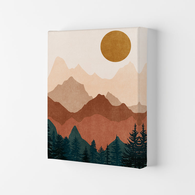 Sunset Peaks No 2 Landscape Art Print by Kookiepixel Canvas