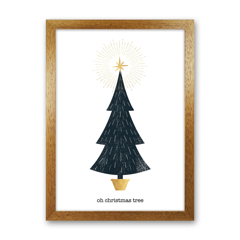 Oh Christmas Tree Christmas Art Print by Kookiepixel Oak Grain