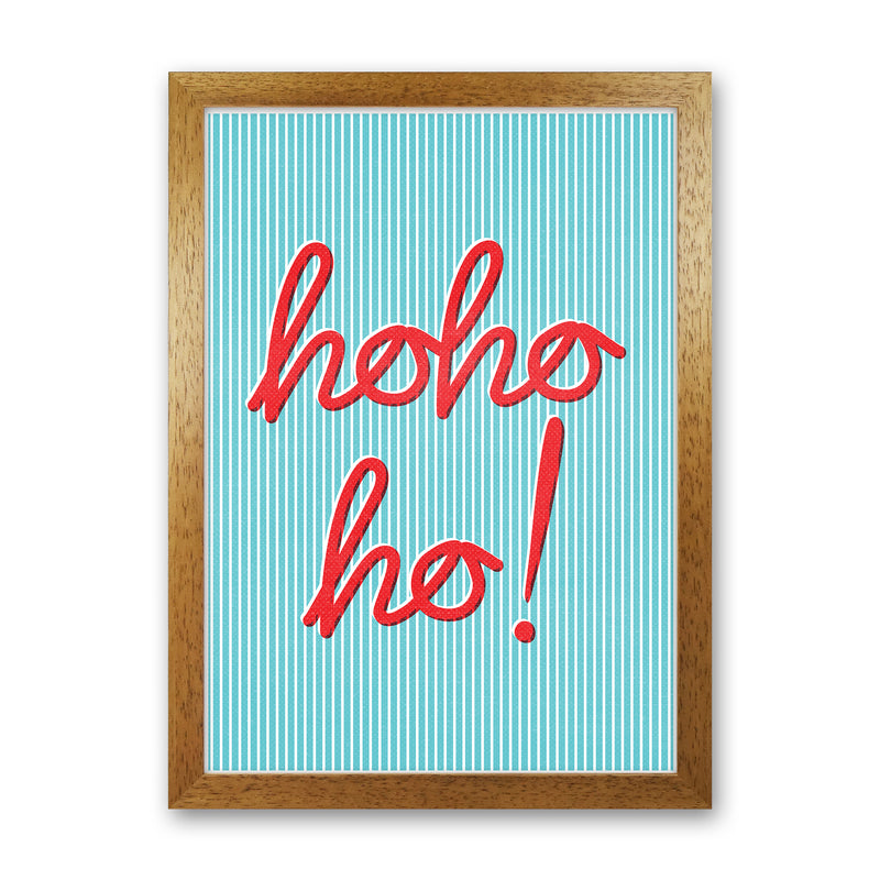 Hohoho Christmas Art Print by Kookiepixel Oak Grain
