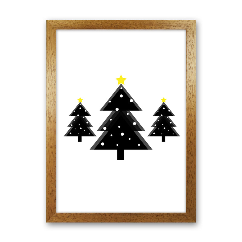 Christmas Trees Art Print by Kookiepixel Oak Grain