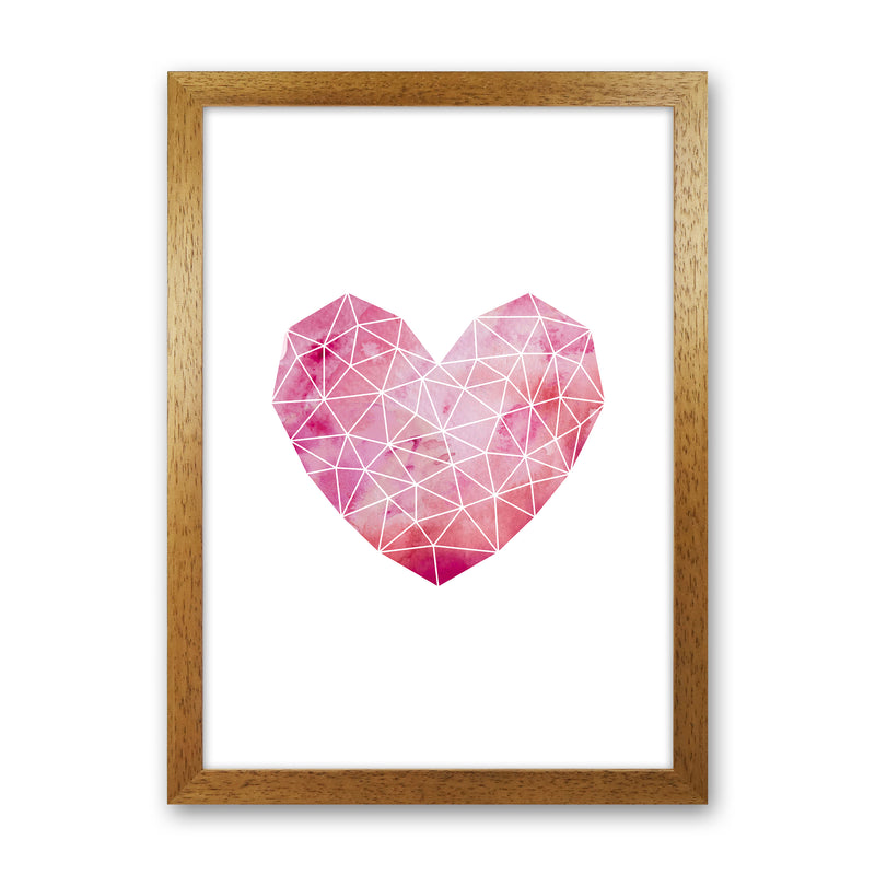Wire Heart Art Print by Kookiepixel Oak Grain
