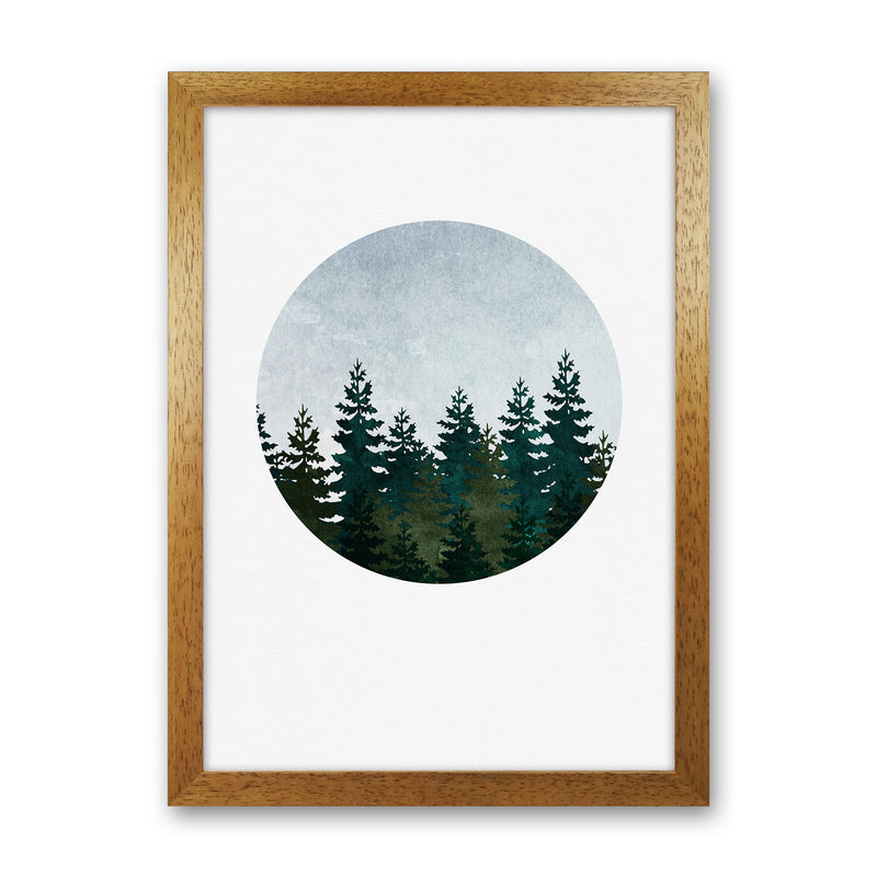 Evergreen Forest Art Print by Kookiepixel Oak Grain