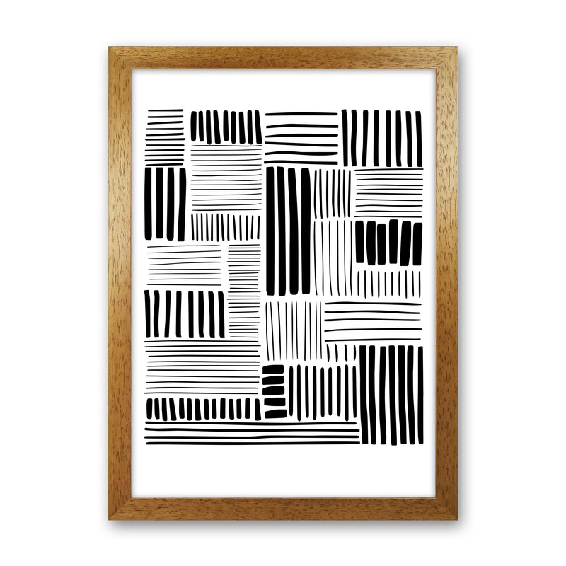 Lines No 2 Abstract Art Print by Kookiepixel Oak Grain