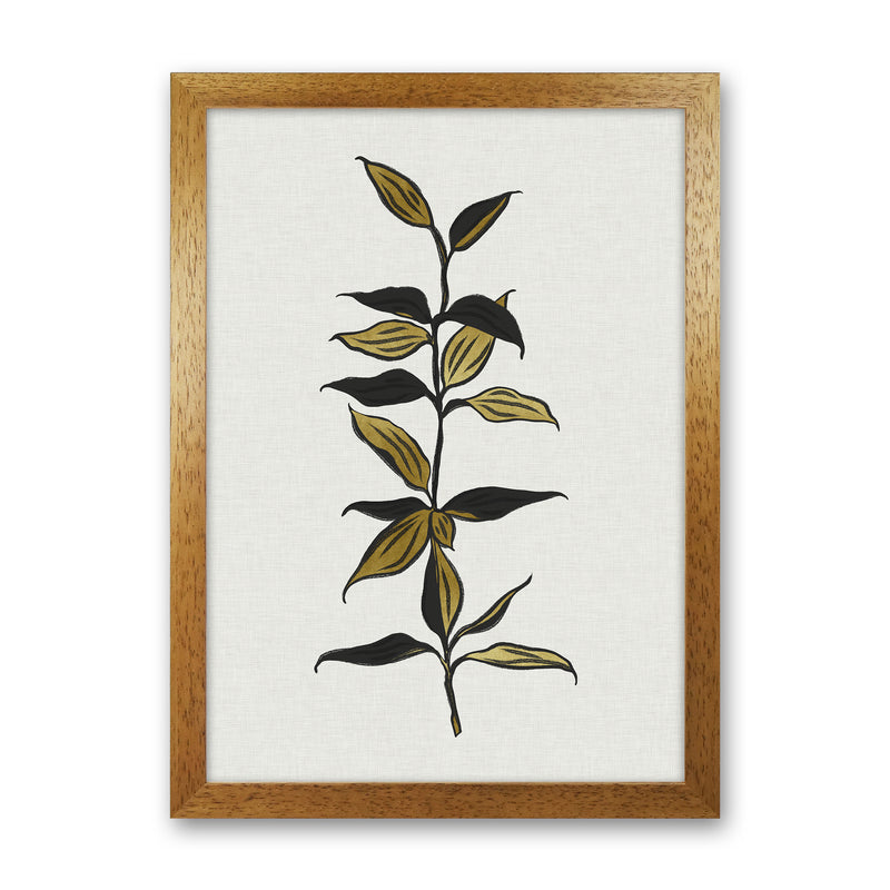 Gold Bamboo Botanical Art Print by Kookiepixel Oak Grain