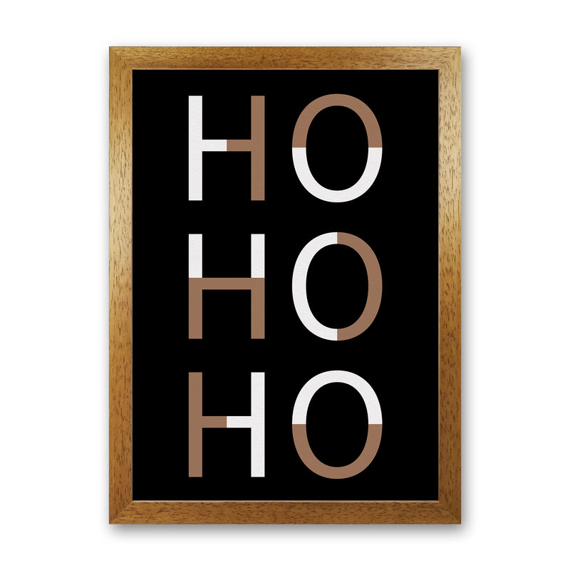 Hohoho Christmas Art Print by Kookiepixel Oak Grain