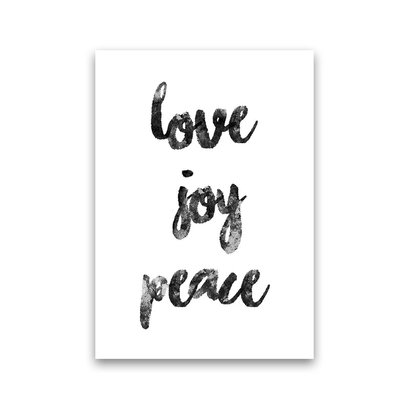 Love Joy Peace Quote Art Print by Kookiepixel Print Only