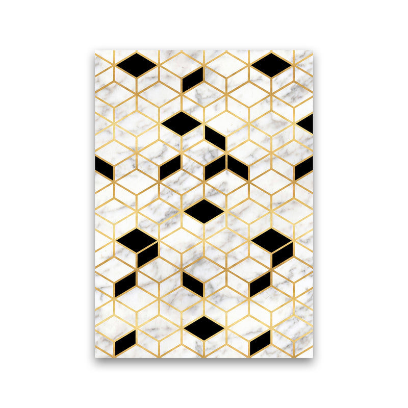Marble Cubes Geometric Art Print by Kookiepixel Print Only