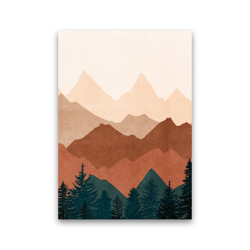 Sunset Peaks No 1 Landscape Art Print by Kookiepixel Print Only