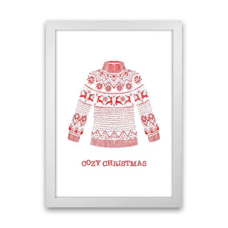 Cozy Christmas Art Print by Kookiepixel White Grain