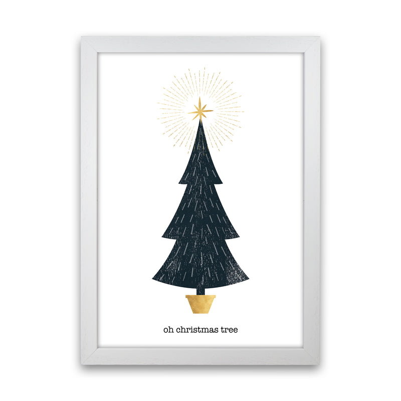 Oh Christmas Tree Christmas Art Print by Kookiepixel White Grain