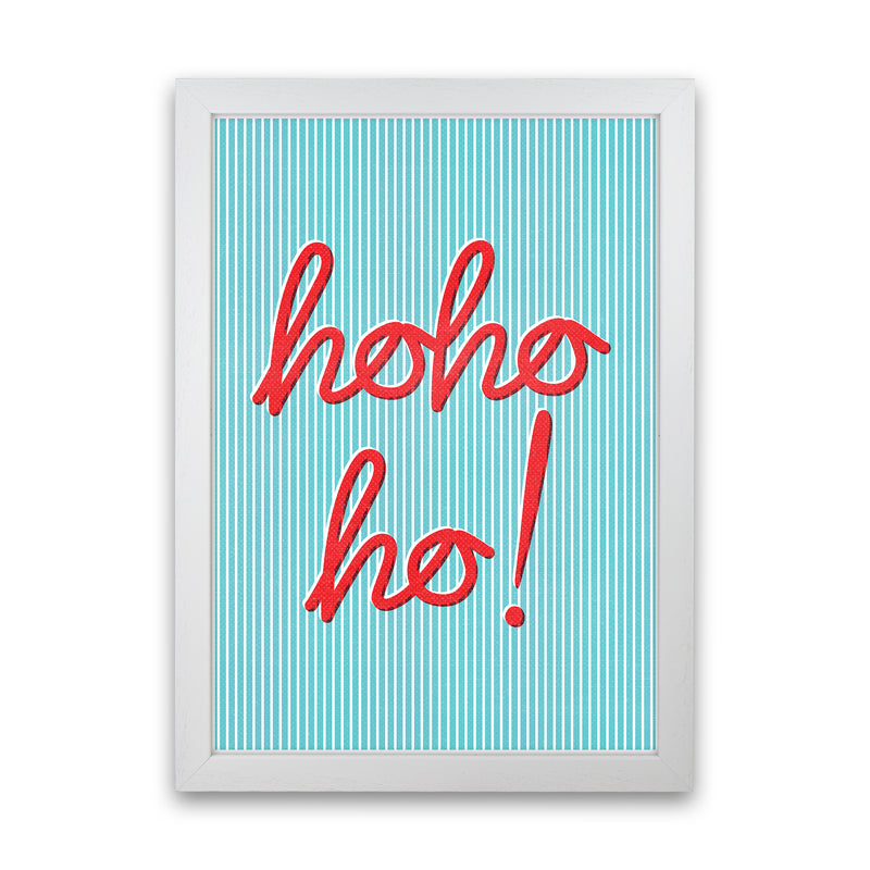 Hohoho Christmas Art Print by Kookiepixel White Grain