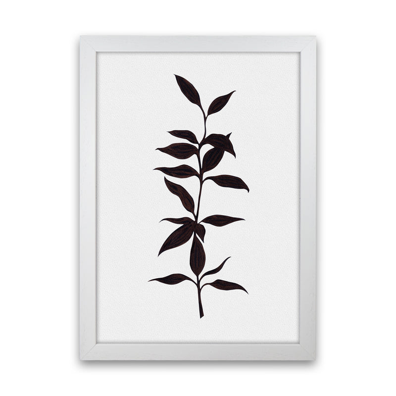 Inked Bamboo Botanical Art Print by Kookiepixel White Grain
