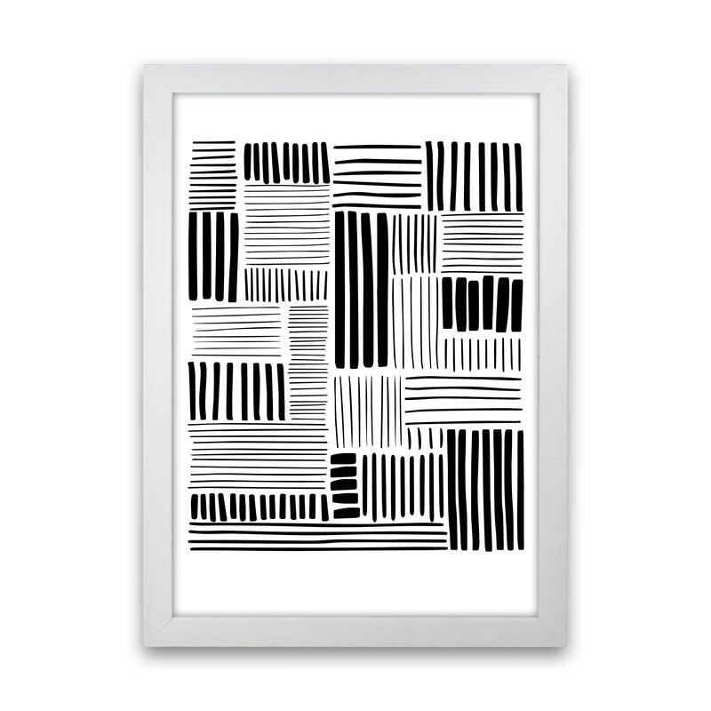 Lines No 2 Abstract Art Print by Kookiepixel White Grain